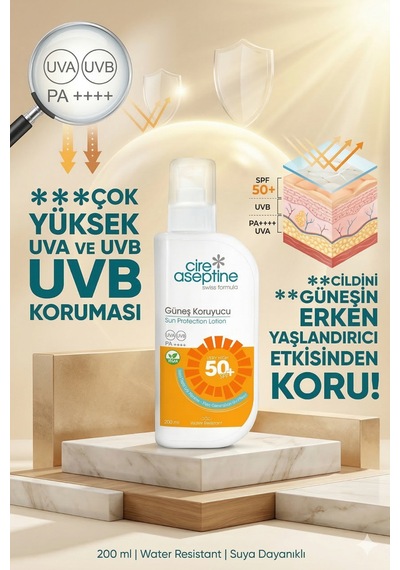 Cire Aseptine Spf50+ Güneş Koruyucu 200 Ml