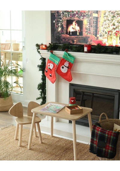 Montessori Çocuk Masası 1 Masa & 1 Mickey Sandalye Kahverengi