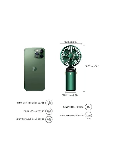 Taşınabilir Usb Vantilatör, 4200mah Şarjlı Ve Çok Amaçlı