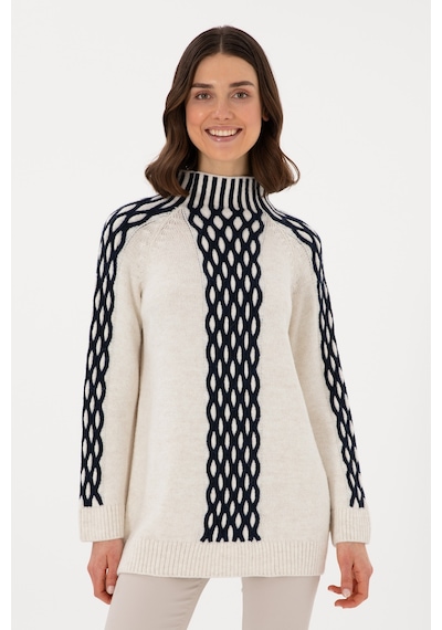 U.S. Polo Assn. Kadın Krem Balıkçı Yaka Kazak 50293139-VR071