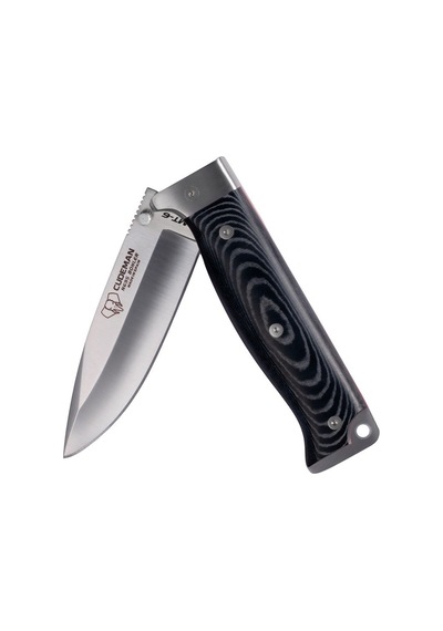 Cudeman 328-mf Mt-6 Black Micarta Saplı Deri Kılıflı Kamp Çakı Siyah