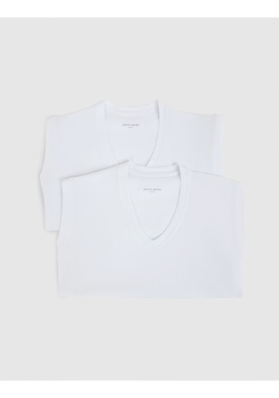 Pierre Cardin Beyaz Modal Karışımlı 2'li Atlet Set 50333769-600