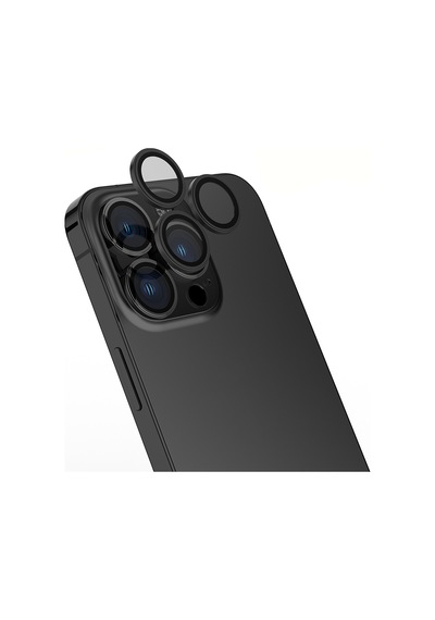 Apple Uyumlu iPhone 14 Pro Max Zore Mikro Kamera Lens Koruyucu Siyah