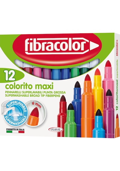 Fibracolor Colorito Maxi Jumbo Keçeli 12 Renk