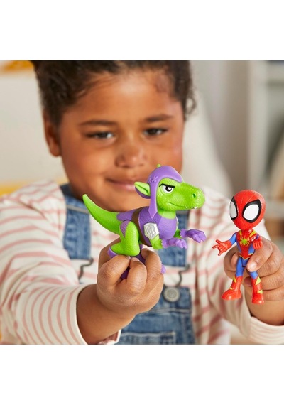 Spidey And His Amazing Friends Dino Webs Figürler Spidey & Goblin Raptor Spider - Man