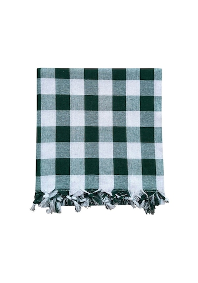 Kareli Yer Sofra Bezi Piknik Masa Örtüsü Saçaklı 150X150 CM (547799353)