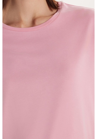 Tudors Kadın Modal Kumaş Relax Fit Rahat Kesim Bisiklet Yaka Basic Pembe Tişört-34255 Pembe Tudors Kadın Modal Kumaş Relax Fit Rahat Kesim Bisiklet Yaka Basic Pembe Tişört-34255 Pembe