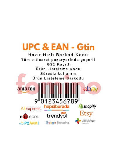 500 Adet-Ean-Upc-Gtin Barkodu Numarası Ürün Listeleme Kodu