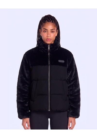 Kappa Elena Kadın Siyah Regular Sherpa Mont
