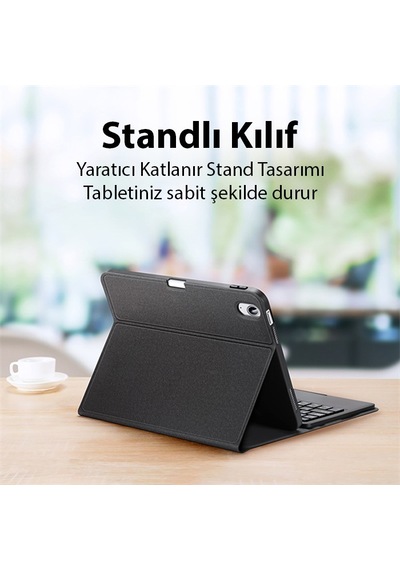 Dux Ducis Apple Uyumlu iPad 10 2022 Tk Series Bluetooth Klavye Touchpad Kılıf
