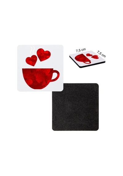 Sublimasyon Kare Bardak Altlığı 9x9 Cm Beyaz