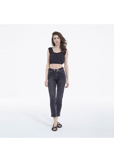 The Kooples Kadın Balon Kollu Siyah T-shırt