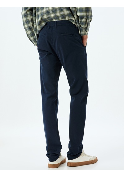 Koton Slim Fit Pamuklu Gabardin Pantolon Lacivert 5wam40055hw Lacivert