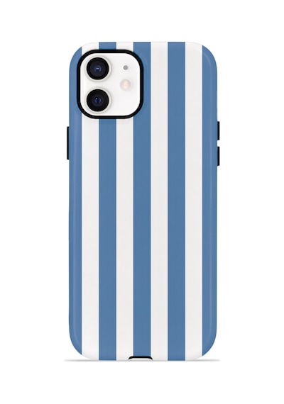Apple iPhone Uyumlu 11 Vorian Çift Katmanlı Magsafe Kılıf Blue Marina Stripe