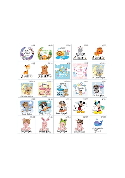 Famous Bebek Şekeri Magnet Bebek Mevlüt Hediyelik Isimli Kapak Açacak  (434856292)