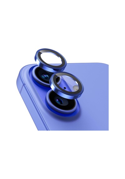 Apple Uyumlu iPhone 16 Plus Raze Metal Kamera Lens Koruyucu Lacivert