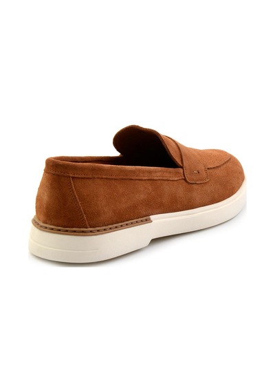 Tan Hakiki Deri Erkek Loafer Ayakkabı E01395425702 Tan