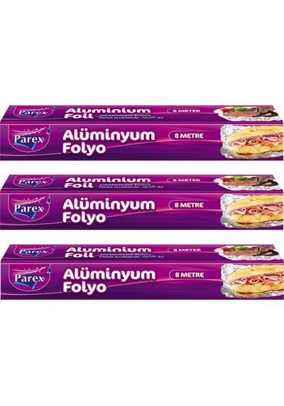 Alüminyum Folyo 8 Mt Üçlü Set