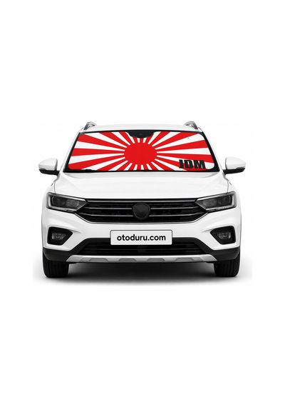 Oem Jdm Rising Sun Tasarımlı Dijital Baskılı Katlanabilir Ön Cam Güneşliği