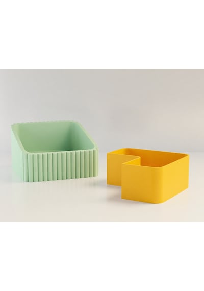 Bezos 3d Baskı Fıstık Kasesi - Çift Hazneli Kabuk Ayırıcı Sunum Kasesi - Mint Sarı Bzs01 Mint - Sarı