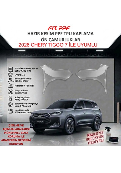 2026 Chery Tıggo 7 İle Uyumlu Ön Çamurluk Koruma, Hazır Kesim, 21