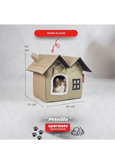 edi Evi Kedi Yuvası Kapalı Kedi Kulübesi Pet Villa