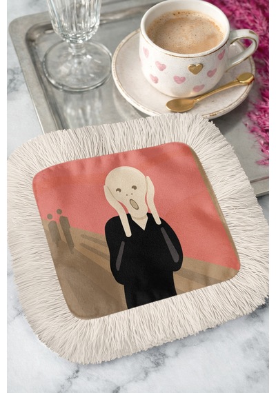 Modern Sanat Esintili Saçaklı Sunum Peçetesi-ikonik Ekspresyonist Rustik Krem Bardak Altlığı Mendil Pastel Kanyon Kumtaşı Modern Sanat Esintili Saçaklı Sunum Peçetesi-ikonik Ekspresyonist Rustik Krem Bardak Altlığı Mendil Pastel Kanyon Kumtaşı
