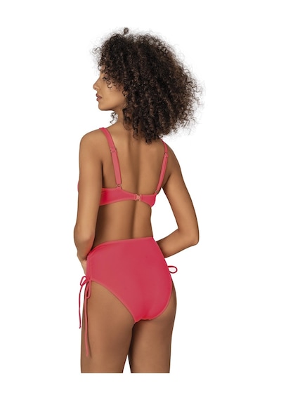Endeep Kadın Büyük Beden Balenli Destekli Bağlama Detaylı Pembe Bikini Takımı-pembe
