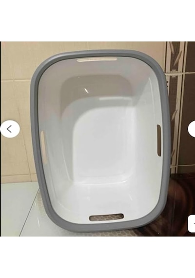Taraftan Tutulabilen Çamaşır Sepeti - 20 Litre Çamaşır Selesi - Kirli Çamaşır Sepeti - Pp Genel