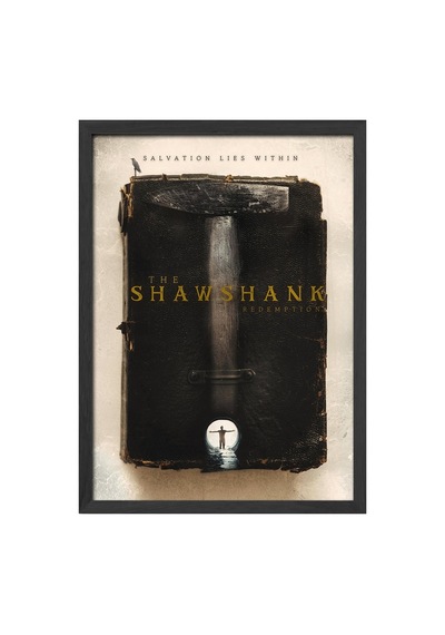 Shawshank Redemption Siyah Ahşap Çerçeveli Poster, Film Duvar Tablosu