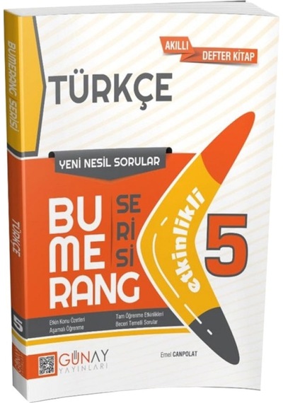 5 Sınıf Bumerang Türkçe Etkinlikli Soru Bankası Günay Yay