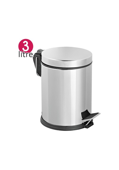 Pedallı Çöp Kovası 3 Litre Dolap İçi Çöp Kovası Metal Çöp Kovası