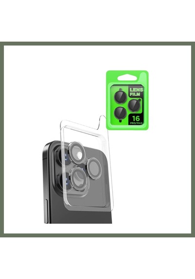 Bezos Apple iPhone 16 Pro Max Uyumlu Raze Metal Kamera Lens - Siyah Bezos1 Siyah-