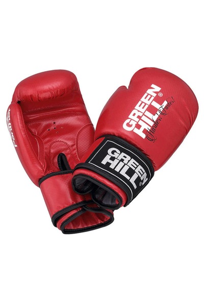 Green Hill Kırmızı Boks Eldiveni Panter Daire Desenli