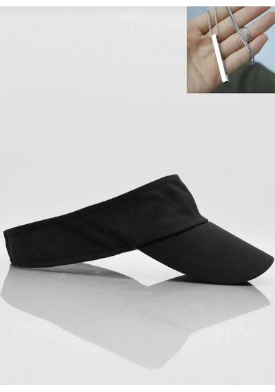Shopiolog 2'li Kombin Unisex Uv Koruyucu Vizör Kasket Siperlik Tenis Siyah