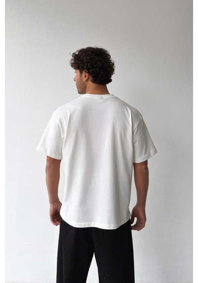 Flaw Atelıer Basic Oversize Fit Ekru Tişört-29500