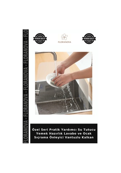 Özel Seri Pratik Yardımcı Su Tutucu Yemek Hazırlık Lavabo Ve Ocak Sıçrama Önleyici Vantuzlu Kalkan Çok Renkli