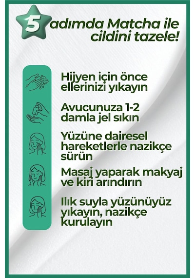 Cosmetex Roland Cha No Sui Matcha Yüz Temizleme Jeli 300 ML