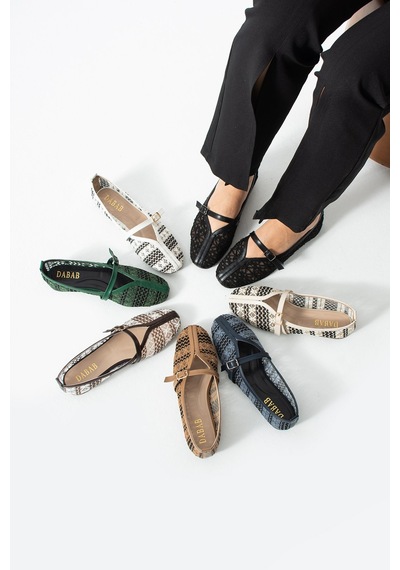 Dabab Shoes Marvena Kadın Kahve Beyaz Çapraz Bantlı Dantel Detaylı Şeffaf Dokulu Babet Kahverengi Beyaz Dabab Shoes Marvena Kadın Kahve Beyaz Çapraz Bantlı Dantel Detaylı Şeffaf Dokulu Babet Kahverengi Beyaz