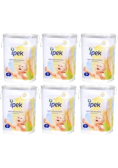 Ipek Maxi Bebek Temizleme Pamuğu 6 X 60'Lı Adet