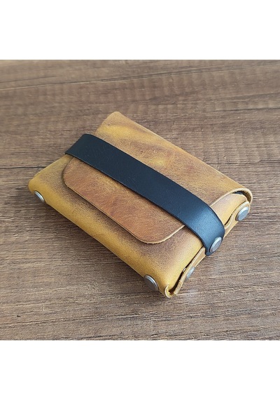 Sumerian Leather Craft Deri Cüzdan Kadın Cat Sarısı Sarı