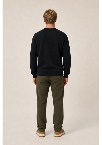 Redline Clavin Erkek Regular Fit Yeni Sezon Pamuklu Sweatshirt Siyah