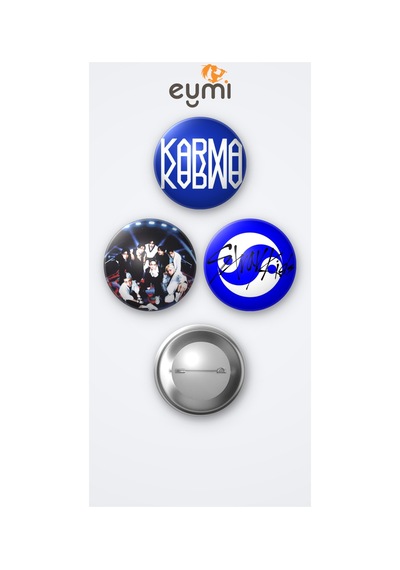 Stray Kids Karma Albüm 3'lü Metal Rozet Seti 58mm İğneli Buton Çanta Yaka Rozeti Çok Renkli
