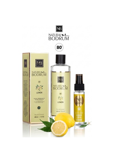 Lemon Limon Kolonya İkili Set 400 Ml Dökmeli + 60 Ml Sprey Cep Boy %80 Alkollü
