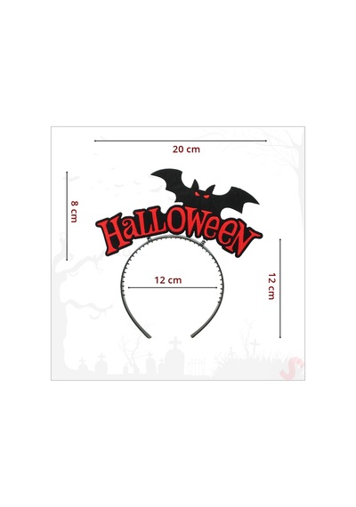 Halloween Yarasa Taç - Kırmızı
