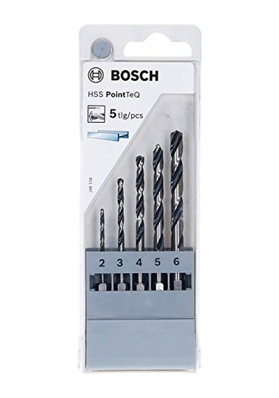 Professional 5 Parçalı Pointteq Altıgen Matkap Seti Metal İçin, Ø: 2-6 Mm, Çalışma Uzunluğu: 24-57 Mm, Toplam