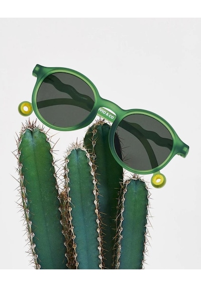 Olivio&co Classic Round Çocuk Güneş Gözlüğü - Olive Green Çok Renkli