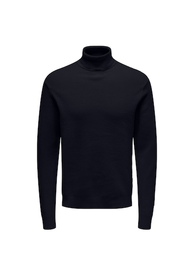 Only & Sons Onsphil Reg 12 Struc Roll Neck Knit Noos Erkek Mavi Kazak - 22023202