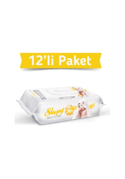 Sleepy Sensitive Islak Havlu Mendil 90'Lı 12 Adet 1080 Yaprak