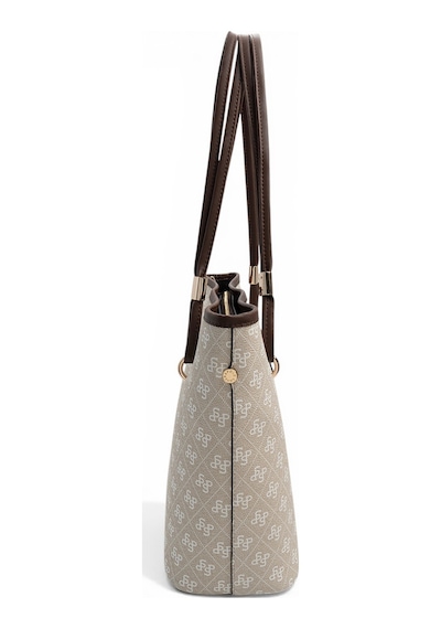 Silver Polo Sp1282 Kadın Omuz Çantası Monogram Taş-kahve